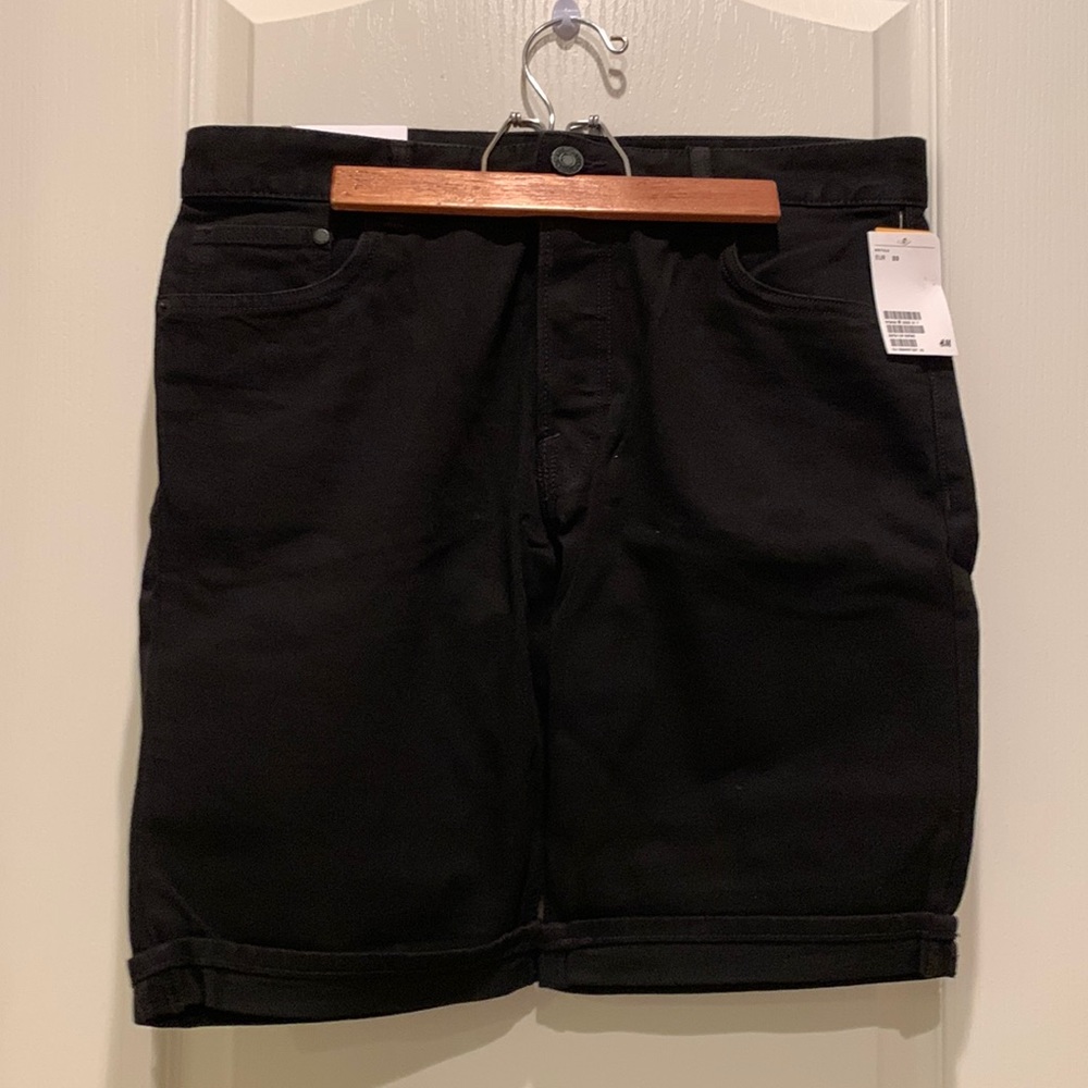 Mens H&M Black Jean Shorts - 33